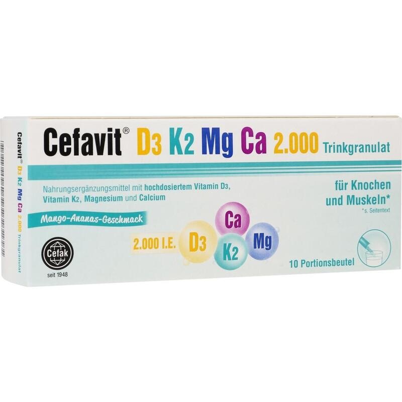 CEFAVIT D3 K2 Mg Ca 2.000 Trinkgranulat